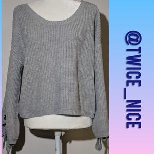 Love By Design Gray Boho Sweater Size XL